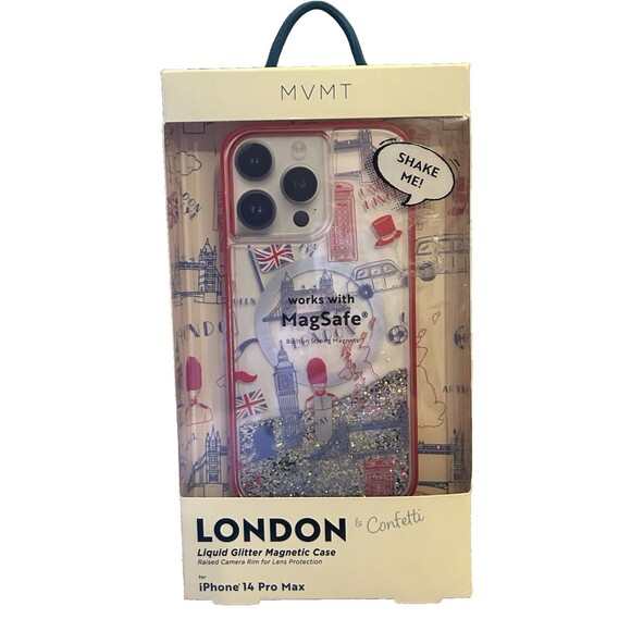 MVMT London & Confetti Liquid Glitter Magnetic Case Iphone 14 Pro Max  NEW - Picture 1 of 6